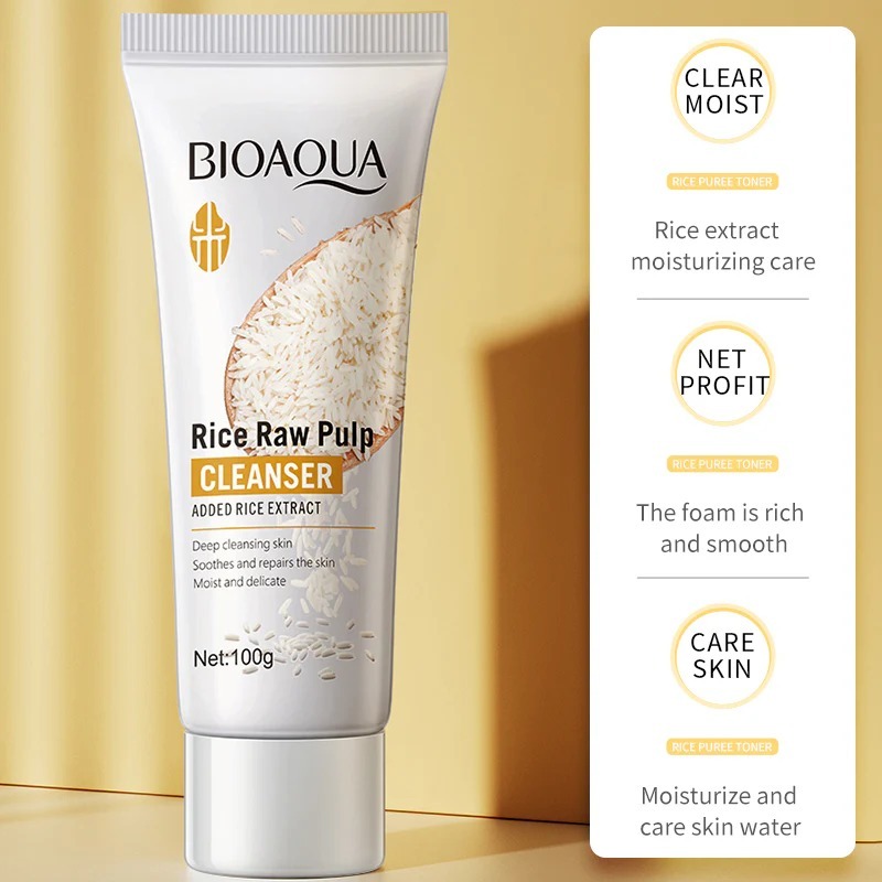 BIOAQUA Rice Raw Pulp Facial Cleanser 100g