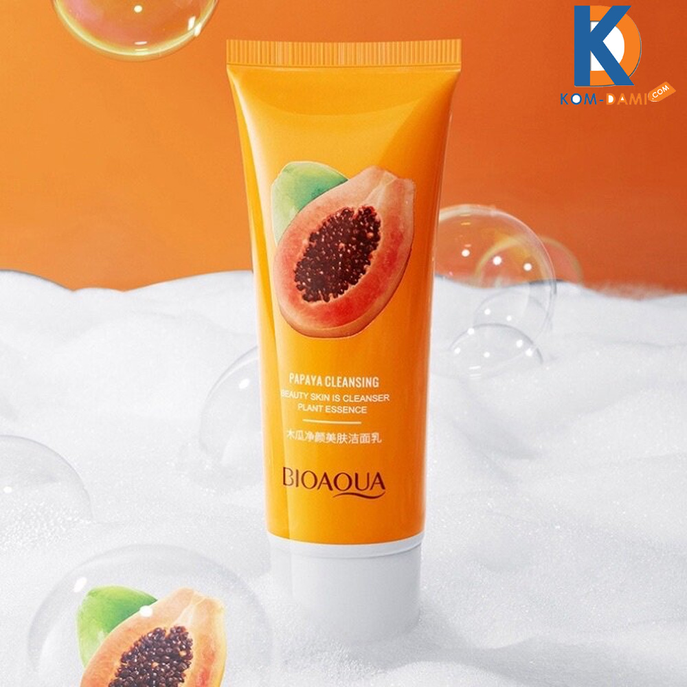 BIOAQUA Papaya Moisturizing Shrink Pore Face Wash Foam Facial Cleanser -100gm